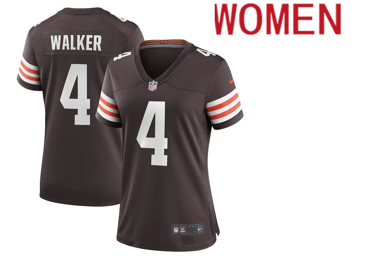 Women Cleveland Browns 4 Anthony Walker Nike Brown Game Player NFL Jersey